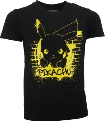 Produktbild von Pokémon Pikachu Kinder kurzarm T-Shirt – Schwarz / 110/116