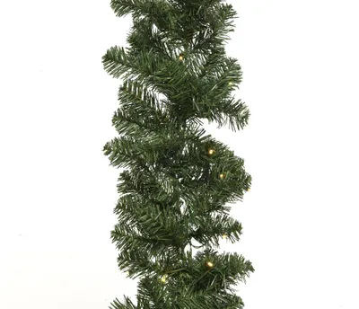Obrázok produktu pre Jedľová girlanda 12 cm umelá s LED diódou vnútorná a vonkajšia 2,7 m teplá biela