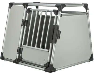 Produktbild von TRIXIE Transportbox, Aluminium - hellgrau/silber - 91 × 75 × 84 cm