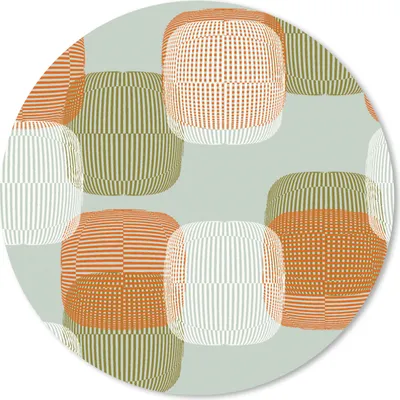 Produktbild von MuchoWow® Mauspad Mousepad Retro - Muster - Pastell 50x50 cm - Mousepads - Maus Mat - Pad - Mausunterlage - Vinyl