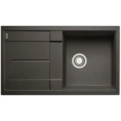 Image de Evier à encastrer 50cm manuel anthracite avec siphon - Blanco - 513221 - metra 5 s