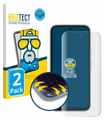 Produktbild von 2x BROTECT Fullscreen Schutzfolie für Google Pixel 8a Displayschutz Folie Fullcover Matt Entspiegelungsfolie