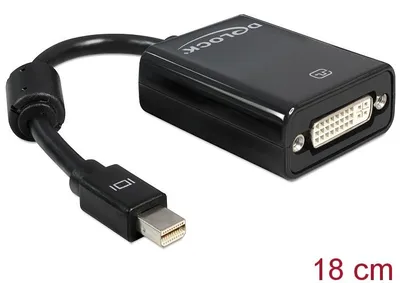 Image de DeLOCK 65098 DeLOCK Mini-DisplayPort 1.1/DVI Adapter 0,12 m schwarz