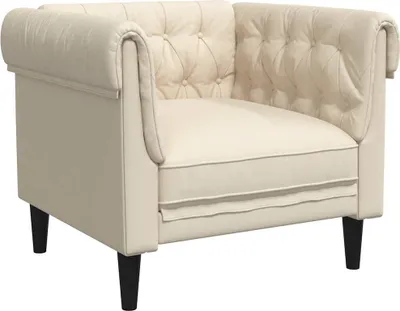 Produktbild von vidaXL Sessel Chesterfield Leinen