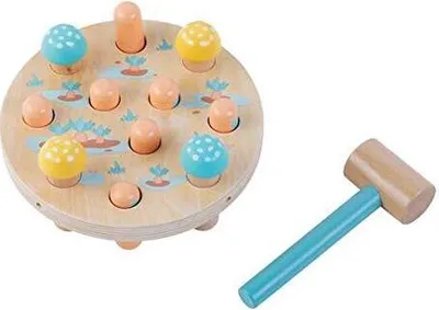 Produktbild von AdamToys Klopfbank MÖHRENFELD Hammerspiel Holzspielzeug Hammerbank Holz 7 Stifte Klopfspiel