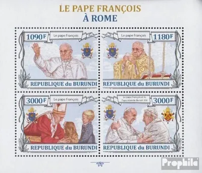 Produktbild von Briefmarken Burundi 2013 Mi 3178-3181 Kleinbogen (kompl.Ausg.) postfrisch Papst Franziskus