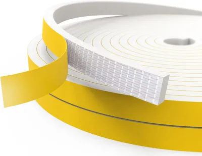 Imagen del producto de Tiras de sellado para puertas y ventanas, de 25 x 10 mm, 4 metros de longitud, color blanco, para aislamiento