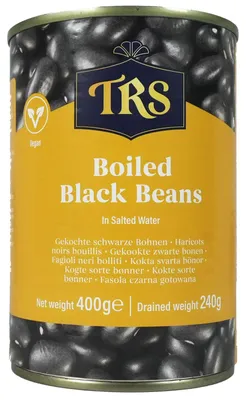 Produktbild von TRS Schwarze Bohnen in Salzwasser 400g/ATG240g