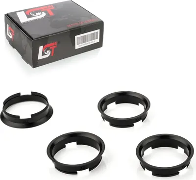 Produktbild von 4x Zentrierringe Schwarz Alufelgen Ø 63,4 - Ø 60,1 mm für AUDI für PORSCHE