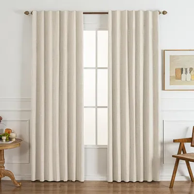 Obrázek produktu pro Zatemňovací závěsy, výška 229 cm, barva krémová, 2 kusy