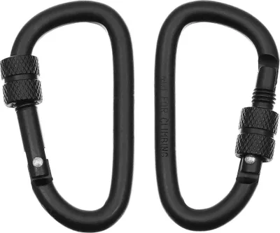 Produktbild von MFH Karabiner, Schraubverschluss,D 6mmx6cm, 2-er Pack, schwarz