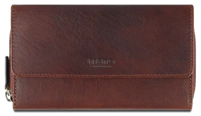 Image de mano Cuir porte-monnaie Don Simon Long Zip Wallet Large Brown brun