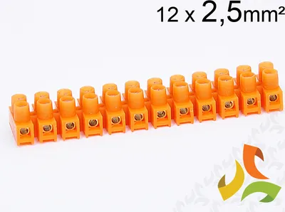Obrázok produktu pre LTF svorkovnica termoplast, 4 mm2, 12 vodičov, oranžová LTF12-4.0 sada 10 kusov