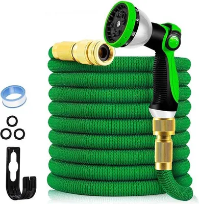 Obrázok produktu pre Flexibilná záhradná hadica s 3-vrstvovým latexovým jadrom, 45 m, 10 funkcií, kovové spojky, ideálna na práce v záhrade a v domácnosti
