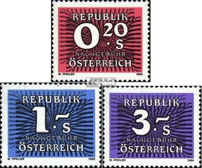Produktbild von Briefmarken Österreich 1986 Mi P261-P263 (kompl.Ausg.) postfrisch Portomarke
