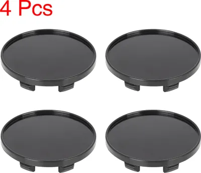 Produktbild von 4 Stück 60mm 6 Laschen Universal Fahrzeuge Auto Rad Mittelkappen Nabe Schwarz