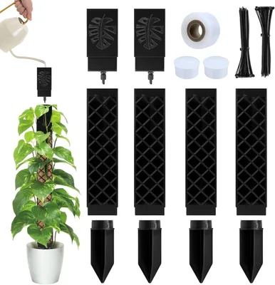 Imagen del producto de Soporte para plantas, tipo "Moosstab", 4 unidades, 24,5 cm de ancho, 98 cm de altura, para plantas de interior