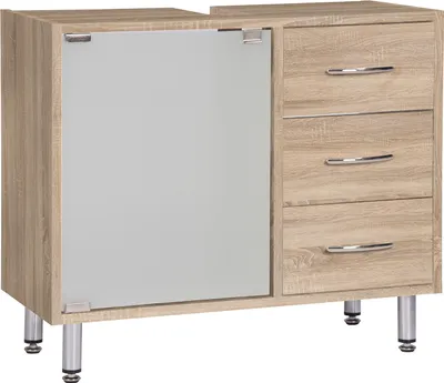 Produktbild von Waschbeckenunterschrank Badschrank Unterschrank Schrank Badmöbel "Lancaster I" Sonoma-Eiche