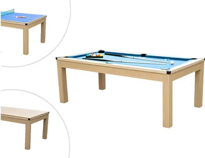 Produktbild von Modularer Tisch - Billard & Tischtennis BALTHAZAR - 213*112*81,5 cm - Blau