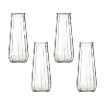 Produktbild von Kleine Vase Glas für Tischdeko,4 Stück Deko Vasen Klein Glasvasen Set,Klar Blumenvase für Hochzeit Home Küche Room Wohnzimmer Dekoration Geschenk