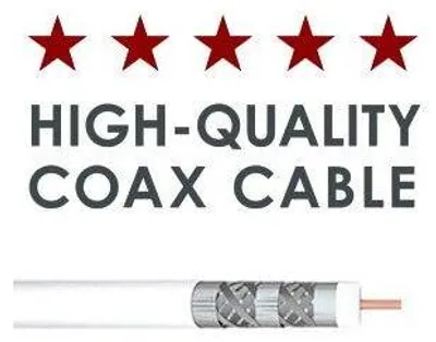 Produktbild von 4m Antennenkabel für TV Kabelfernsehen HD 4K 135dB Koaxial Kabel 5-fach geschirmt, Schwarz