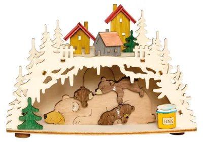 Produktbild von Kuhnert Bastelset Rauchhaus - Bärenhöhle - zum selber Basteln von Räucherdeko - 10237