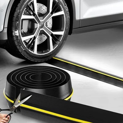Zdjęcie produktu dla Uszczelka progowa do bram garażowych, uniwersalna gumowa uszczelka podłogowa, czarna, odporna na warunki atmosferyczne, do samodzielnego montażu