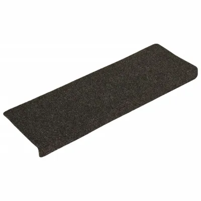 Obrázek produktu pro Schodové rohože samolepicí 15 ks 65 x 21 x 4 cm antracitové s obdélníkovým okrajem