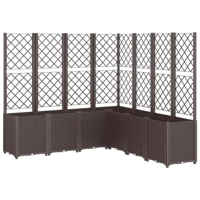 Produktbild von Pflanzkübel mit Rankgitter Braun 160x160x140 cm PP