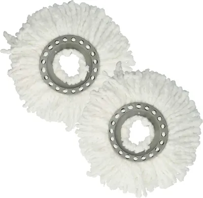 Produktbild von vhbw 2x Wischbezug kompatibel mit Leifheit Clean Twist Mop Ergo, Clean Twist Disc Mop, Clean Twist Mop Wischmopp - Ersatzkopf, Mikrofaser Weiß