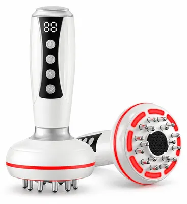 Produktbild von 4-in-1 Lymphdrainage Massagegerät, 9 Stufen Wärme/Vibration, LED & Moxibustion, kabellos–Anti-Cellulite Massager & Body Sculpting für Beine,Arme&Bauch