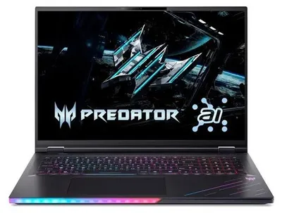 Zdjęcie produktu dla Acer Predator Helios 18 AI PH18-I71-99WN – laptop 18-calowy, procesor Intel Core Ultra 9 290HX, 192 GB pamięci RAM, dysk SSD o pojemności 4 TB, karta graficzna NVIDIA RTX 5090, system Windows 11 Pro