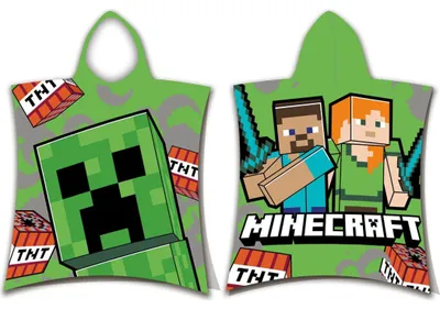 Immagine prodotto di Poncho Minecraft verde 50x115 cm