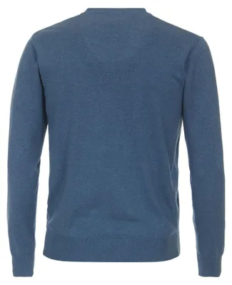 Immagine prodotto di REDMOND Maglia uomo casual manica lunga scollo a V comfort blu medio S