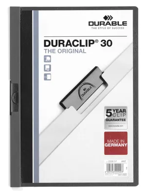 Produktbild von DURABLE Klemmmappe DURACLIP® 30 A4, 220057 anthrazit/grau