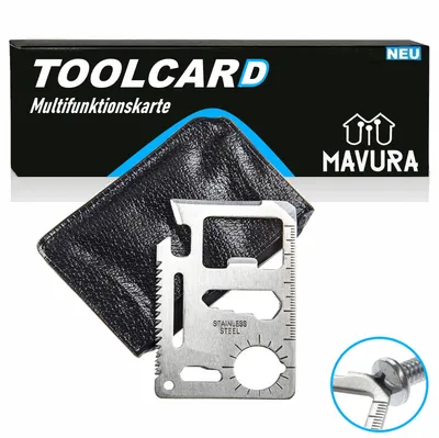 Immagine prodotto di TOOLCARD Carta multifunzione 14in1 Carta multiutensili tascabile Acciaio inox