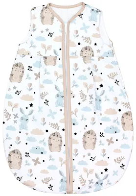 Produktbild von TupTam Baby Sommer Schlafsack 0.5 TOG aus  en Materialien, Farbe: Igel Hase Beige Mintgrün, Größe: 80-86