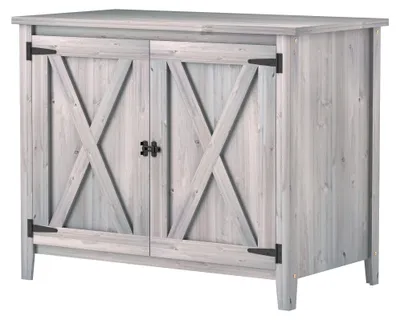 Immagine prodotto di Armadietto da giardino in legno per attrezzi | Colore: Grigio | Dimensioni: 60x110x88,5 cm