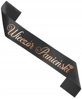 Produktbild von Schärpe für Junggesellinnenabschiede, Schwarz/Roségold, 160 cm