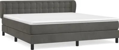 Obrázok produktu pre vidaXL Boxspring posteľ s matracom Dark Grey 180x200 cm Velvet