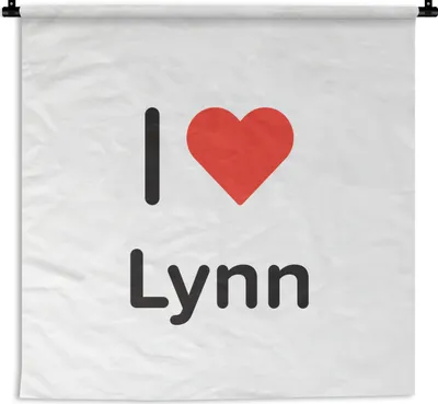 Produktbild von MuchoWow® Wandteppich Wandbehang Ich liebe - Lynn - Mädchen 150x150 cm Tapisserie Dekoration Wandtuch - Wohnaccessoires - Modernes