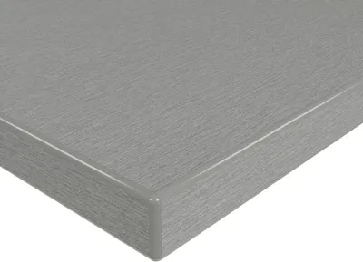 Produktbild von Strukturdekor - Tischplatte Holz Zuschnitt nach Maß Beschichtete Holzdekorplatte in 19mm Stärke - Alu Geschliffen 50 x 50 cm