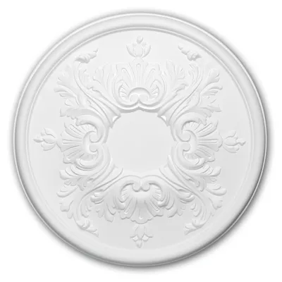 Produktbild von PROFHOME 156030 Rosette aus Polyurethan Deckenrosette Zierelement Ø 39,5 cm