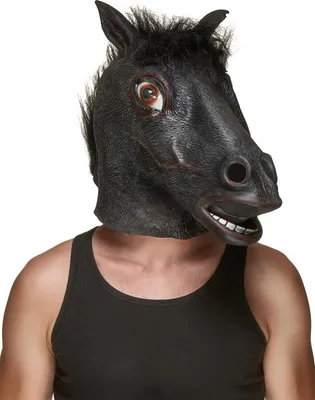 Produktbild von Pferdekopf-Maske schwarz-braun - Einheitsgröße