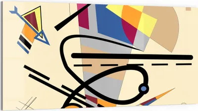 Produktbild von DEQORI Magnettafel Glas 100x50 cm 'Dreiecksgebilde' beschreibbar Whiteboard