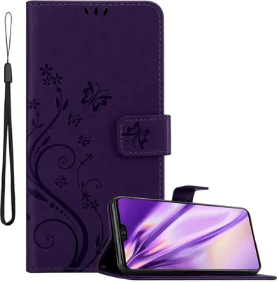 Obrázek produktu pro Cadorabo pouzdro pro Huawei MATE 30 Protective Cover in Purple Pouzdro na mobilní telefon Květiny Flower