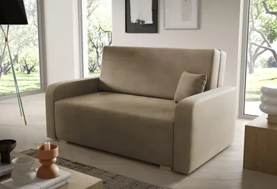 Produktbild von Sofa Juno III 155x85 cm 3-Sitzer, Schlafsofa mit Schlaffunktion und Bettkasten, Kissen inklusive - Curio 20