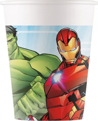 Produktbild von Pappbecher Mighty Avengers 8Stk./200ml