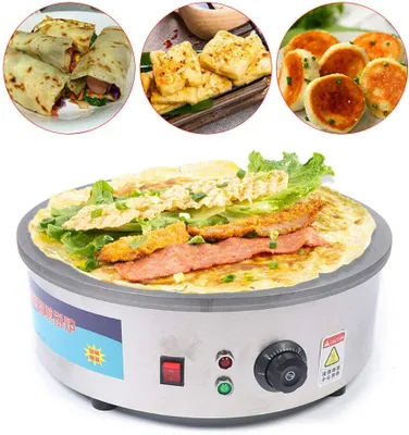 Produktbild von Crepesmaker Crepesgerät  Crêpes Maker Antihaftbeschichtung 45cm  Edelstahl  Machine   Crepesplatte Crepeseisen  Crepesmaschine   für Crêpes