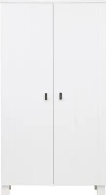 Produktbild von Woood Ties Kleiderschrank Aus Kiefer, 2-Türig, Weiß